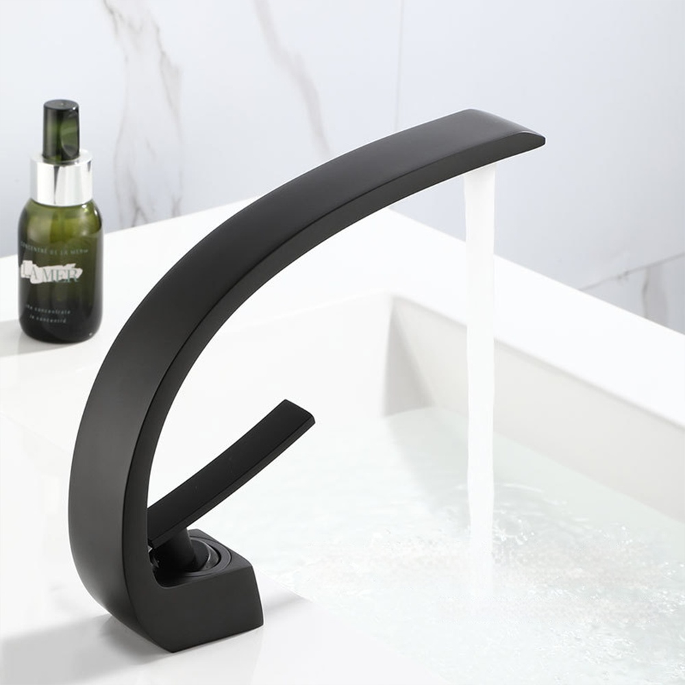 블랙/화이트 곡선 디자인 세면대 수도꼭지 욕실 물 믹서 - Silicone Tap Washer 리뷰 및 가격