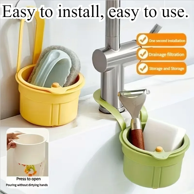 1개 자동 세척 주방 싱크대 거름망 바구니, 자동 배수 - Silicone Tap Washer 리뷰 및 가격
