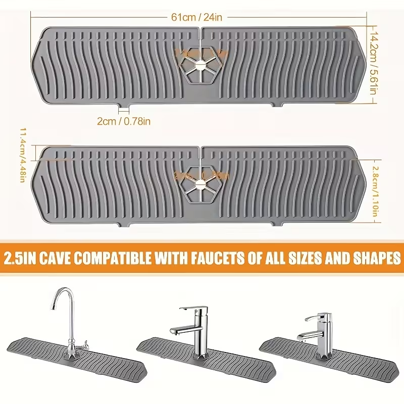 24인치 주방 배수 패드 실리콘 싱크대 수도꼭지 매트  - Silicone Tap Washer 리뷰 및 가격